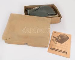 Deutsche Volksgasmaske - Népi gázálarc, jelzett eredeti dobozában, eredeti leírással szép állapotban