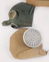 Deutsche Volksgasmaske - Népi gázálarc, jelzett eredeti dobozában, eredeti leírással szép állapotban