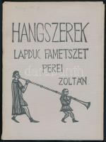 Perei Zoltán (1913-1992): Hangszerek mappa. Fametszet, papír. Jelzett és számozott (34/100) az előzéklapon. Kiadói kartontokban. Lapméret: 21x15 cm. 1 db hiányzik!