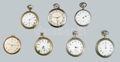 7 db régi zsebóra alkatrésznek