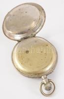 Fém tokos zsebóra, zománc számmlappal, XIX. sz. működik d: 44 mm
