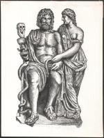 Vén Zoltán (1941-): Asklepios és Hygieia. Litográfia, papír, jelzett, művészpéldány EA X/XIV számozással, lap tetején felületi sérüléssel, 28×16 cm