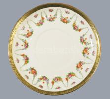 Sarreguemines teás készlet 9 személyes Fajansz, jelzett, teáskanna csőre javított, tetején kis lepat...