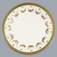 Sarreguemines süteményes készlet 10 személyes Fajansz, XIX. sz. jelzett, kis kopással d: 16 cm 32x26...