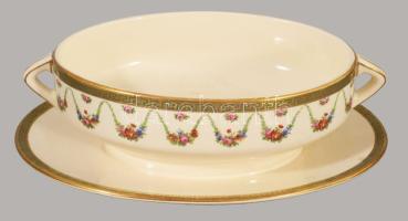 Sarreguemines nagy szervíz készlet hiányos. 24 lapos tányér. 10 mély tányér, 11 kistányyér. 11 csész...