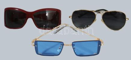 3 db napszemüveg, Polaroid, retro, jelzett. nem hozzávaló dobozokban