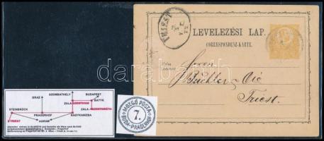 1872 "MOZGÓ POSTA / BUDA-PRAGERHOF"