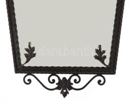 Kovácsoltvas tükör világító karokkal 68x88 cm