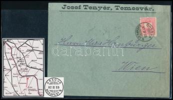 1883 "ORSOVA / BUDAPEST 4"