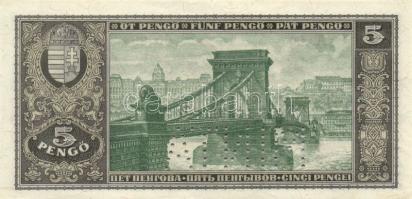 1926. 5P "A 000 - 000000" sorszámmal, "Minta" perforációval T:I RRR!!!