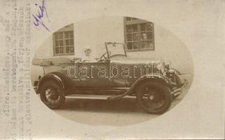 Automobile with lady photo