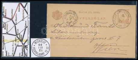 1886 "MISKOLCZ / PÜSPÖKLADÁNY 12 SZ."