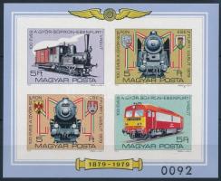 1979 100 éves a Győr-Sopron-Ebenfurti vasút vágott blokk (5.500)