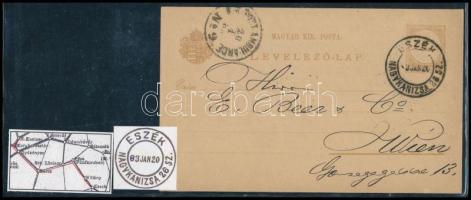 1883 "ESZÉK / NAGYKANIZSA 26 SZ."