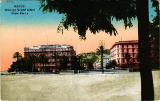 Naples, Napoli; Albergo Grand Hotel, Viale Elena / hotel, street (EK)