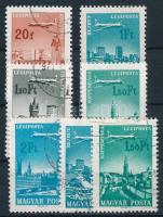 1966/1967 Repülő VII. 7 db bélyeg fluoreszkáló képoldallal