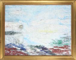 Jóna János (1945-2012): Ébredés. Olaj, vászon, jelezve balra középen lent, hátoldalán Actual Art Galéria címkéjével, dekoratív fakeretben, 60x80 cm