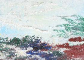 Jóna János (1945-2012): Ébredés. Olaj, vászon, jelezve balra középen lent, hátoldalán Actual Art Gal...