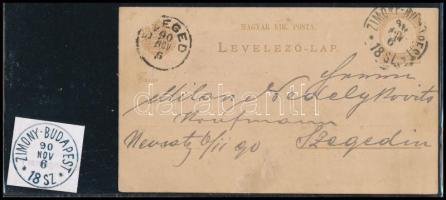 1890 "ZIMONY-BUDAPEST / 18 SZ."