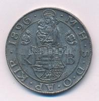 1896KB Millenniumi ezüst "Ferenc József" Tallér fém másolata / replica T:XF