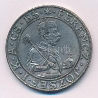 1896KB Millenniumi ezüst "Ferenc József" Tallér fém másolata / replica T:XF