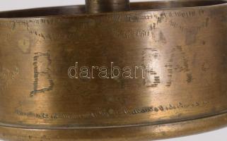 II. világháborús frontmunka töltényhüvely hamutartó, réz. 12 cm