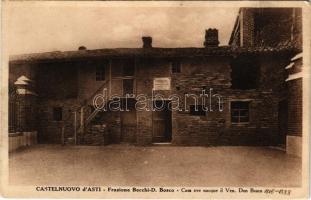 1926 Castelnuovo d'Asti, frazione Becchi-D. Bosco, casa ove nacque il Ven. Don Bosco / birthplace of Don Bosco (fa)