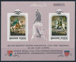 1982 George Washington vágott blokk (4.000)