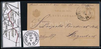 1887 "GRÁCZ-SZÉKES-FEHÉRVÁR / 54 SZ."
