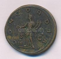 Római Birodalom 221-222 / Iulia Aquilia "CONCORDIA" Sestertius bronz replika T:UNC