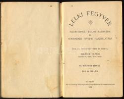 Stráner Vilmos: Lelki fegyver. Hadbavonult evang. katonáink és honmaradt híveink használatára. Sopron, 1914. 59p. Javított gerincű vászonkötés, kopottas állapotban.