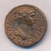 Római Birodalom 218-220 / Salus Augusta "TI CAESAR DIVI AVG T AVG P M TR POT XXIIII - SC" Dupondius bronz replika T:UNC