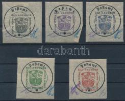 Németország Bad Nauheim 1946Mi 4-8 (Mi 5 sarka behajlott és aláragadt) (Mi EUR 120.-)