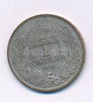 1894KB 1K Ag "Ferenc József" T:F patina Adamo K5