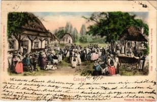 1901 Csárdás, magyar folklór. Strelisky cs. és kir. udvari fényképész, Kanitz C. és Fiai / Hungarian folklore, traditional dance. Stengel Ser. III. 6041. (EB)