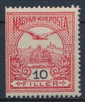 1909 Turul 10f baloldalon fogazatlan füzetbélyeg