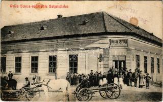 Szigetújfalu, Weisz István vendéglője, lovasszekér (fa)