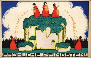 Fröhliche Pfingsten! B.K.W.I. 4641-3 / Pentecost greeting card