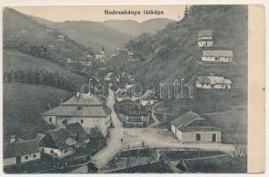 1918 Hodrusbánya, Banská Hodrusa (Hodrushámor, Hodrusa-Hámre); látkép, templom. Weisz Jakab kiadása ...