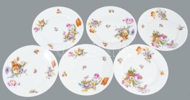 6 db Hüttl Tivadar süteményes tányér d: 19 cm