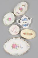 Vegyes porcleán tálkák benne Herendi, Zsolnay, Hollóházi Aquincum, Kalocsai, hibátlanok