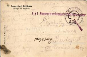 1918 Dorna-völgy, Dornavölgy; Dornavölgyi gőzfűrész, vízfogó és kápolna. Adler M. Mór kiadása / stea...