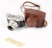 Altissa Altix fényképezőgép Trioplan 1:2,9/50 objektívvel, bőr tokban