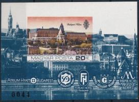 1984 Duna-parti szállodák vágott blokk (4.000)