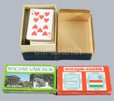 Francia kártya és társasjáték kártyapaklik, eredeti dobozában