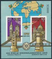 1989 Interparlamentáris Unió (II.) vágott blokk (4.500)