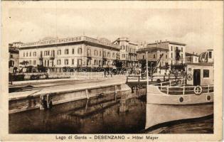 ~1932 Desenzano del Garda, Lago di Garda, Albergo Reale Mayer / Hotel Royal Mayer Restaurant &amp; Pension, steamship
