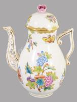 Herendi Viktória mintás teás készlet. Kézzel festett, jelzett, hibátlan Hat személyes