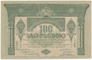 Grúzia (Georgia) / Autonóm Köztársaság 1919. 100R T:AU Georgia / Autonomous Republic 1919. 100 Rubles C:AU