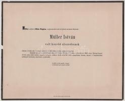 1861 Müller István volt honvéd alezredes gyászjelentése